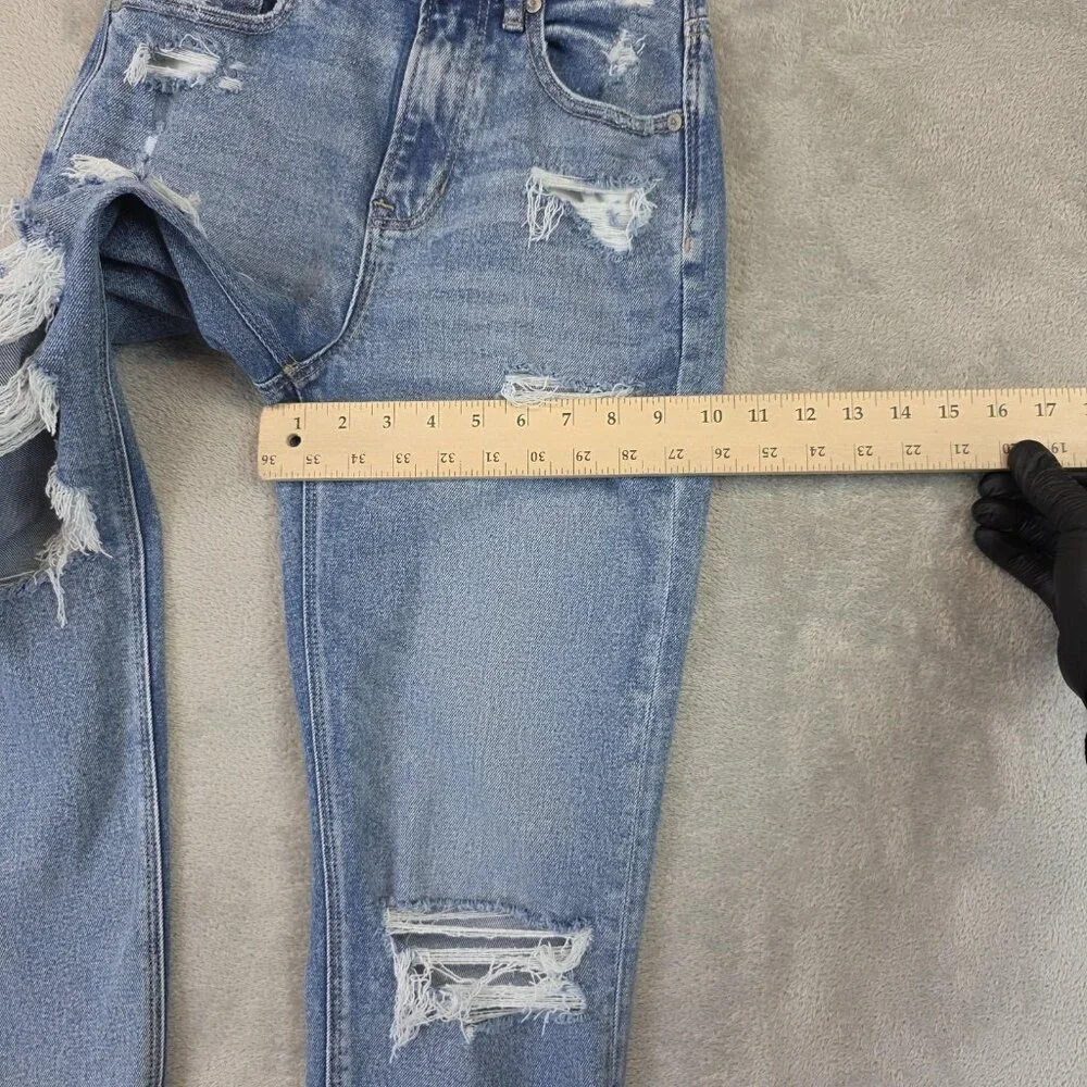 American Eagle Outfitters 90s Boyfriend Jeans Womens 000 High Rise Distressed - Picture 12 of 13
